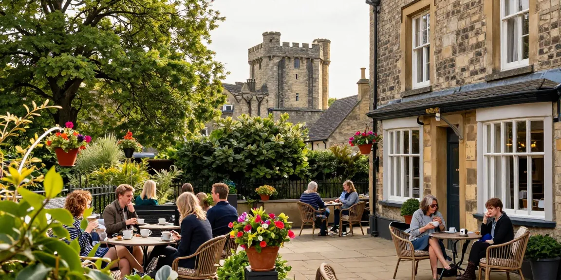 Where to stay in Skipton at a charming bed and breakfast with cozy outdoor seating and scenic views of Skipton Castle.