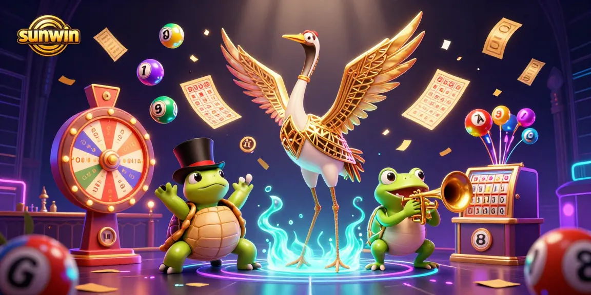 Experience exciting gaming moments with sunwin, vibrant casino characters and dynamic lottery elements.