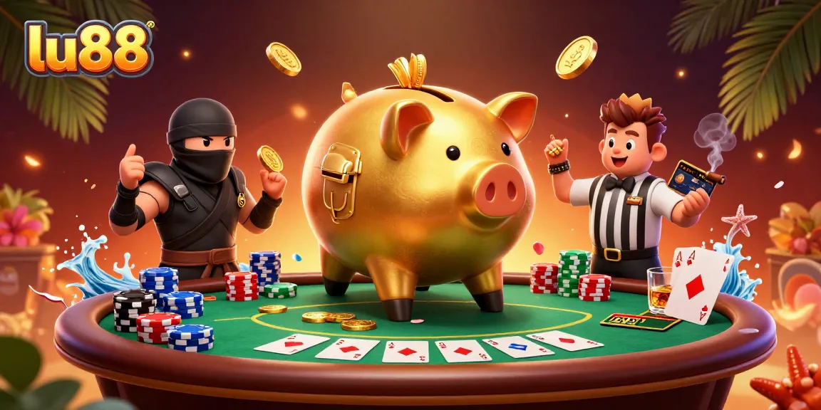 Engage with thrilling moments at lu88's dynamic casino scene featuring action-packed characters.